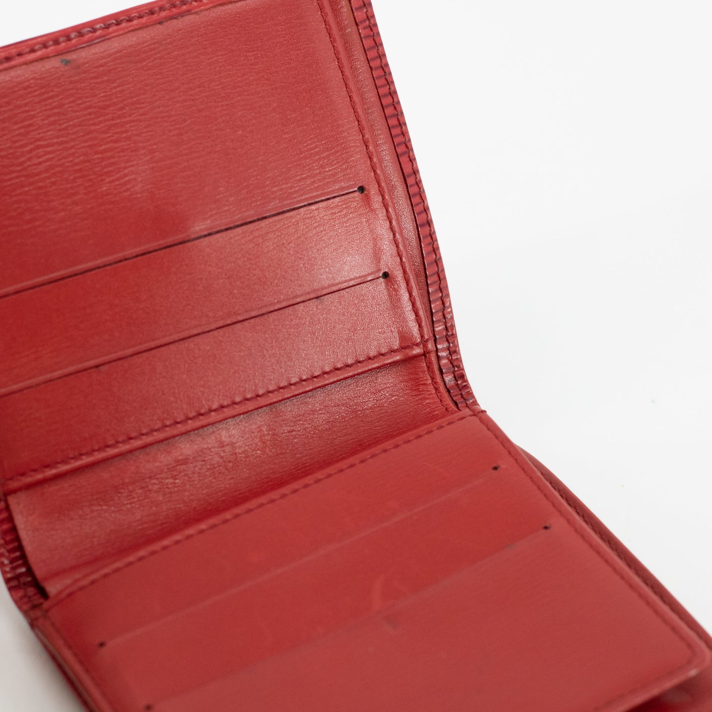 Louis Vuitton Red Epi Compact Wallet #1653