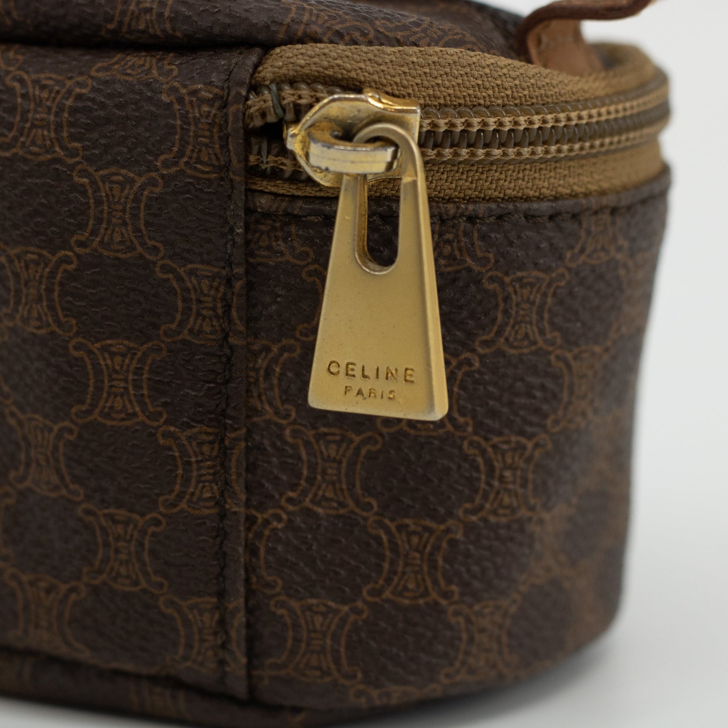 Celine Mini Vanity Case in Brown Macadam Canvas #1766