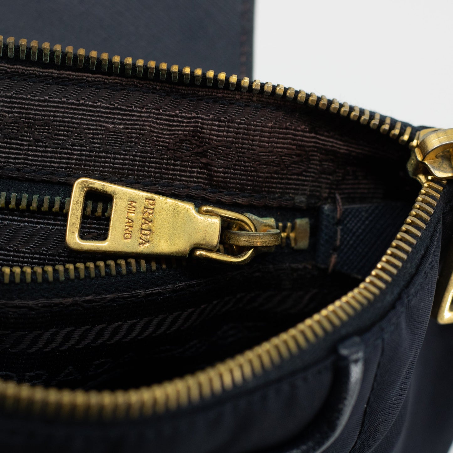 Prada Nylon Tessuto / Saffiano Leather Blue Crossbody Bag #1805