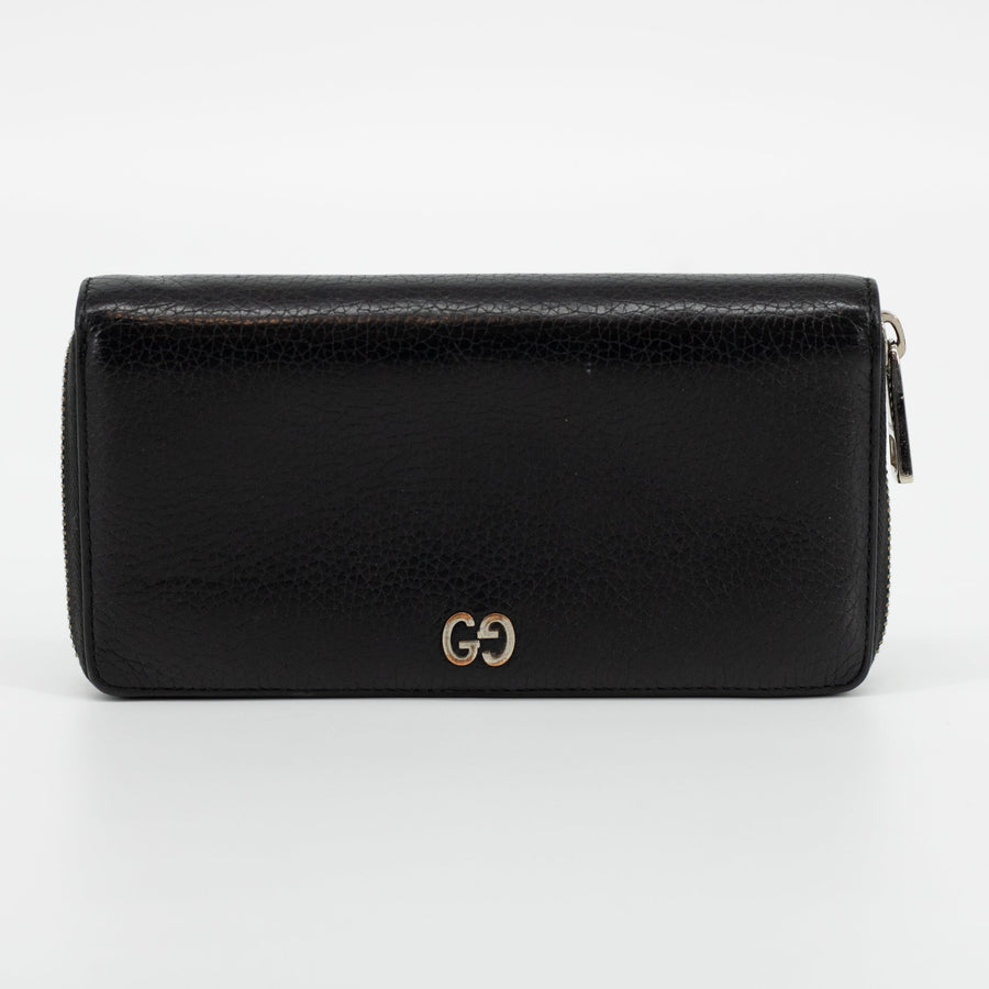 Gucci GG Marmont Black Continental Zip Around Wallet #1831