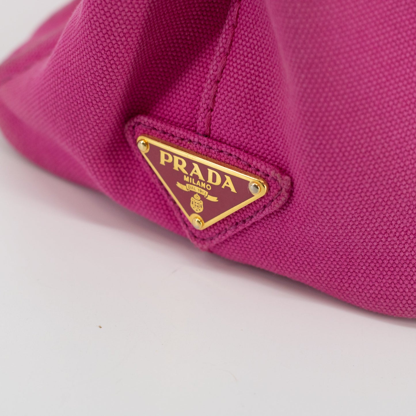 Prada Pink 2-Way Canapa Logo Small Tote #1835