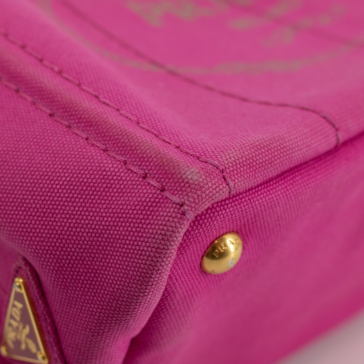 Prada Pink 2-Way Canapa Logo Small Tote #1835