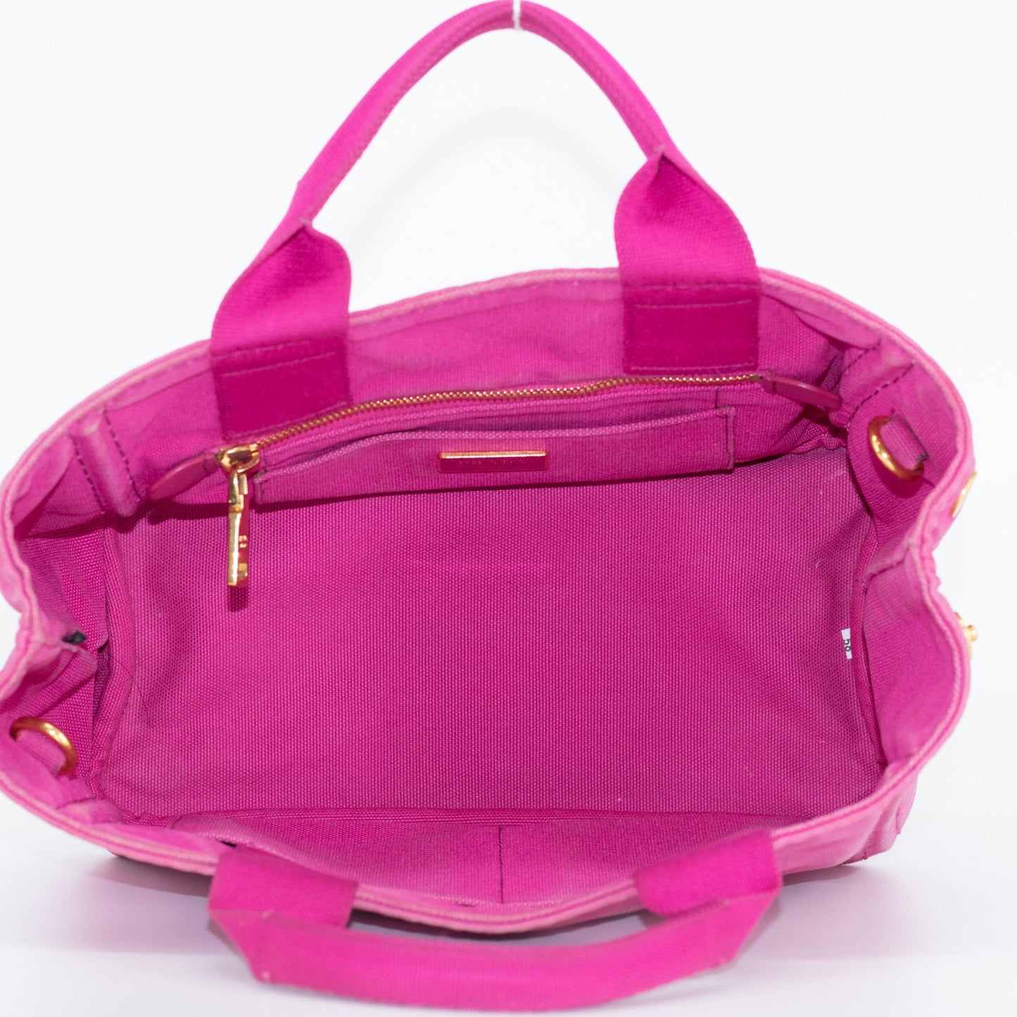 Prada Pink 2-Way Canapa Logo Small Tote #1835