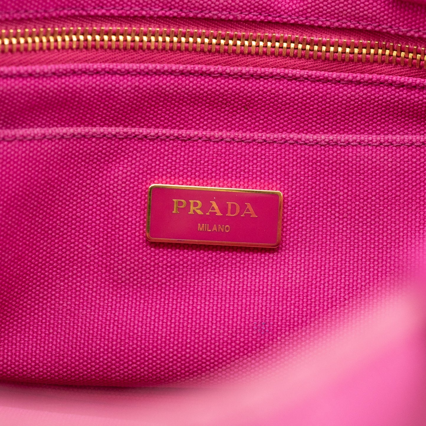 Prada Pink 2-Way Canapa Logo Small Tote #1835