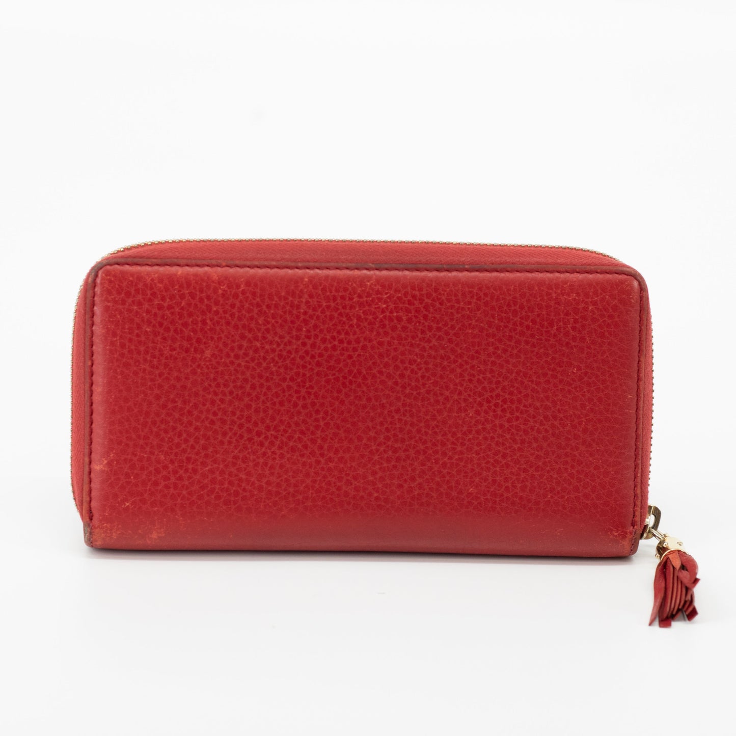 Gucci GG Red Soho Zip Around Wallet #1849