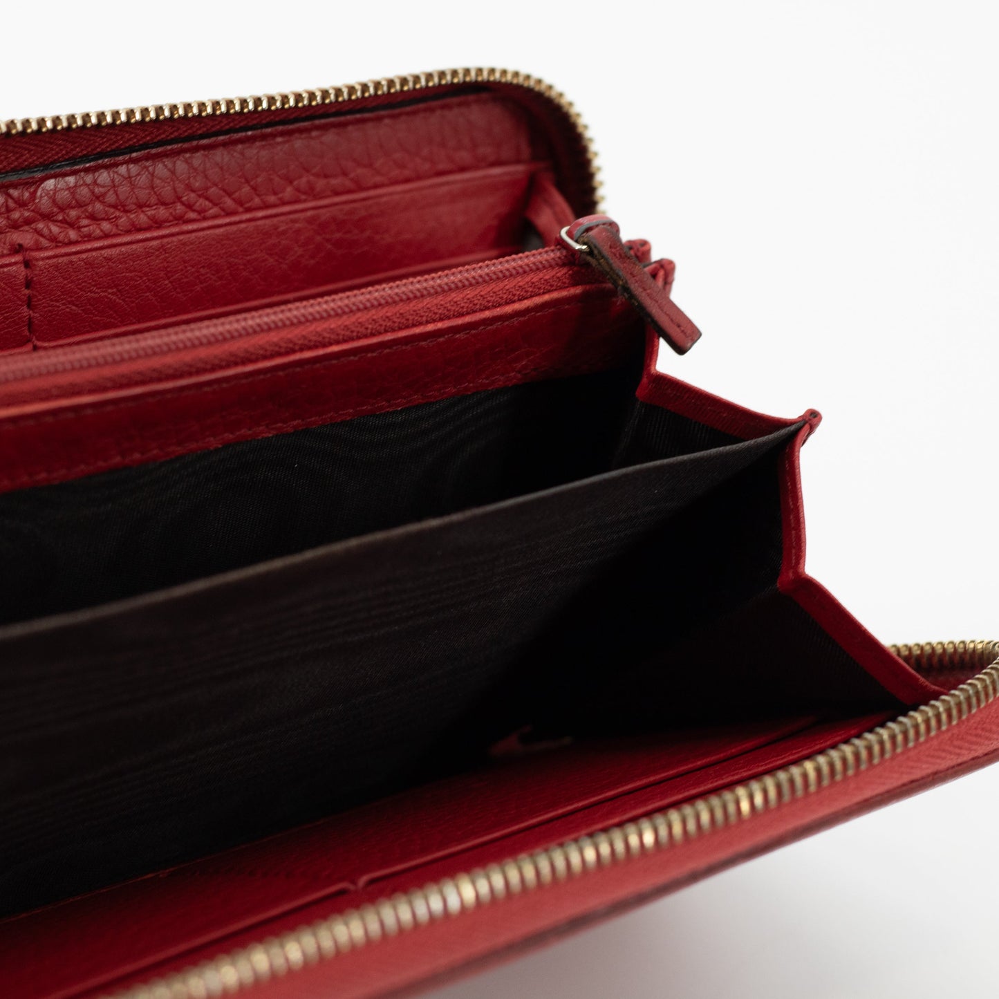 Gucci GG Red Soho Zip Around Wallet #1849