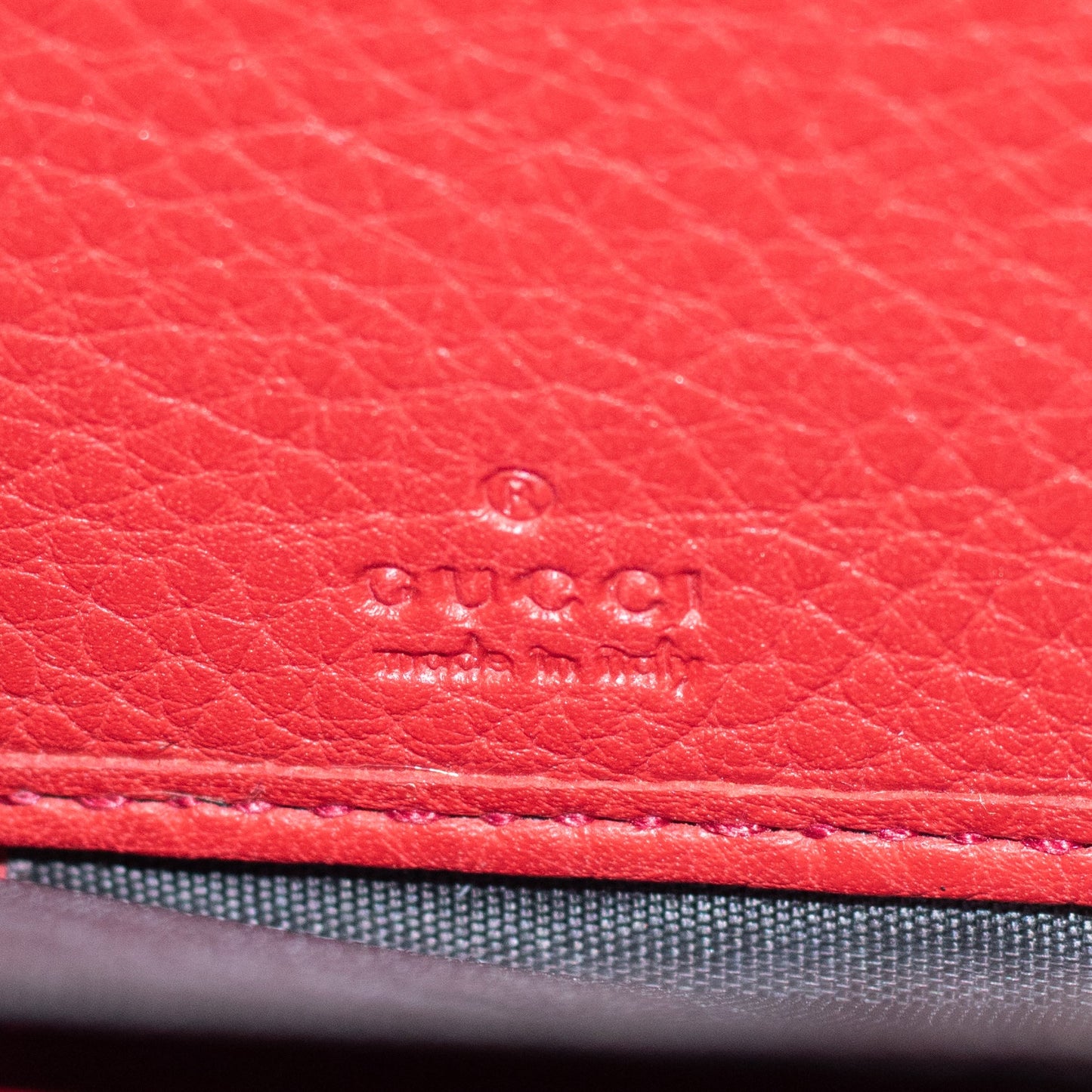Gucci GG Red Soho Zip Around Wallet #1849