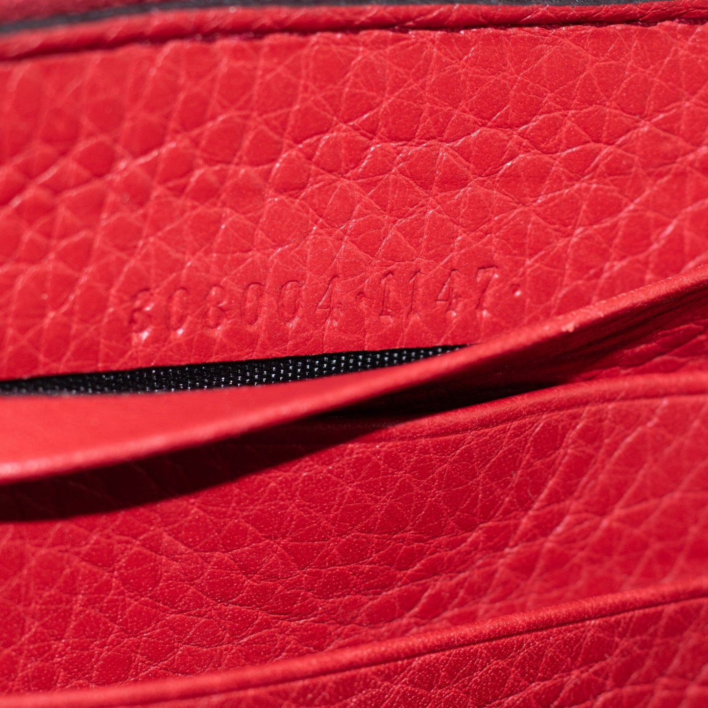 Gucci GG Red Soho Zip Around Wallet #1849