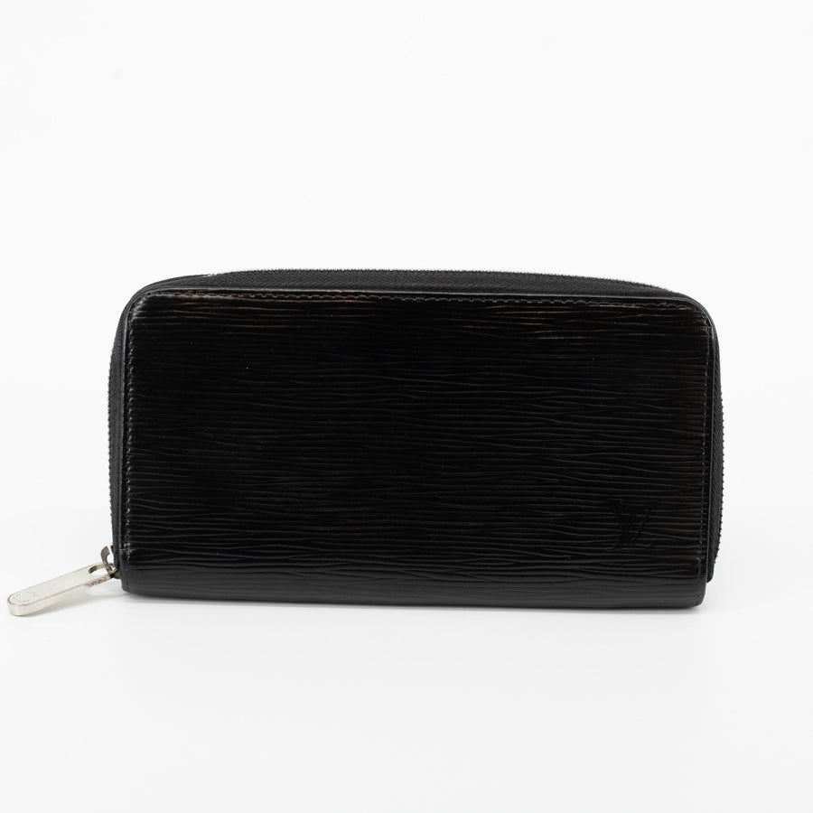 Louis Vuitton Black Epi Zippy Organizer Wallet #1860
