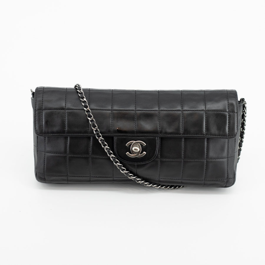Chanel East West Chocolate Bar Black Shoulder Bag #1893