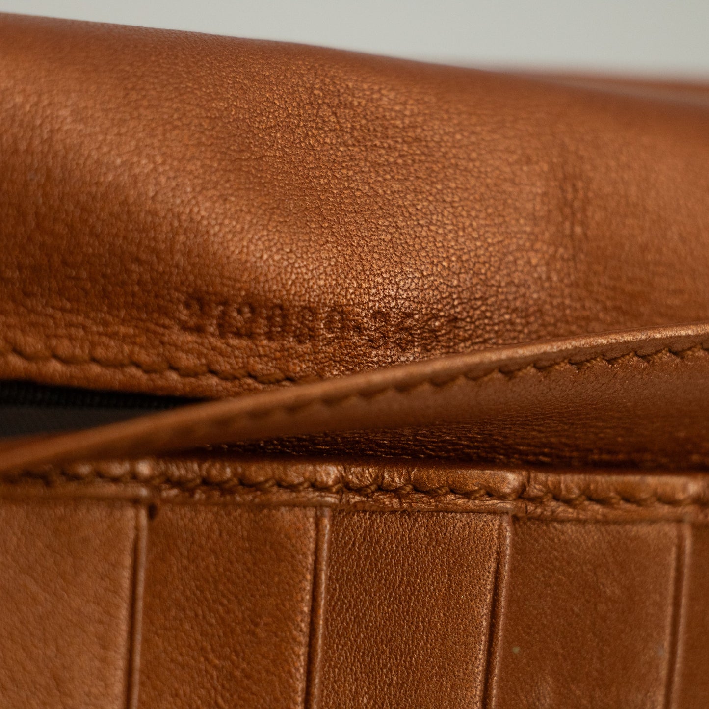 Gucci Brown x Orange GG Canvas x Leather Long Wallet #1967