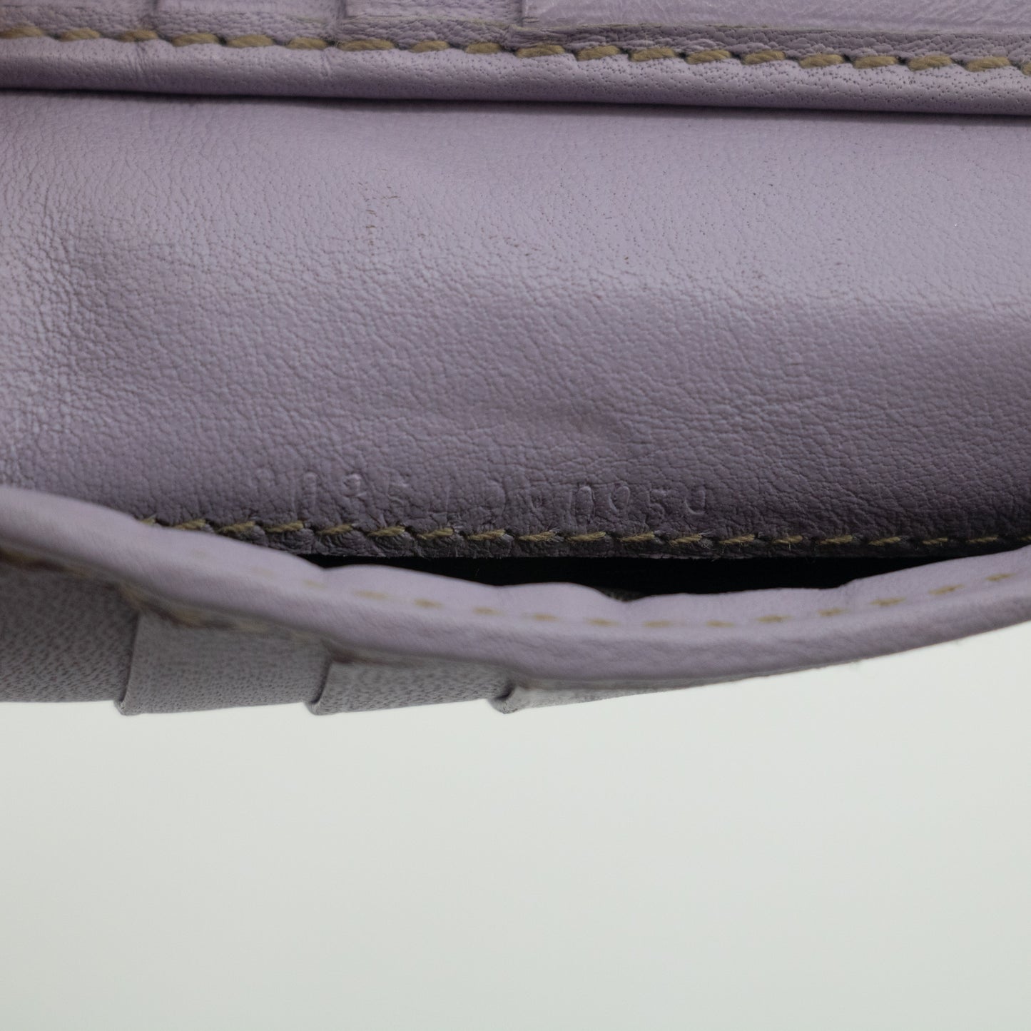 Gucci Beige x Light Purple GG Canvas x Leather Heart Compact Wallet #2037