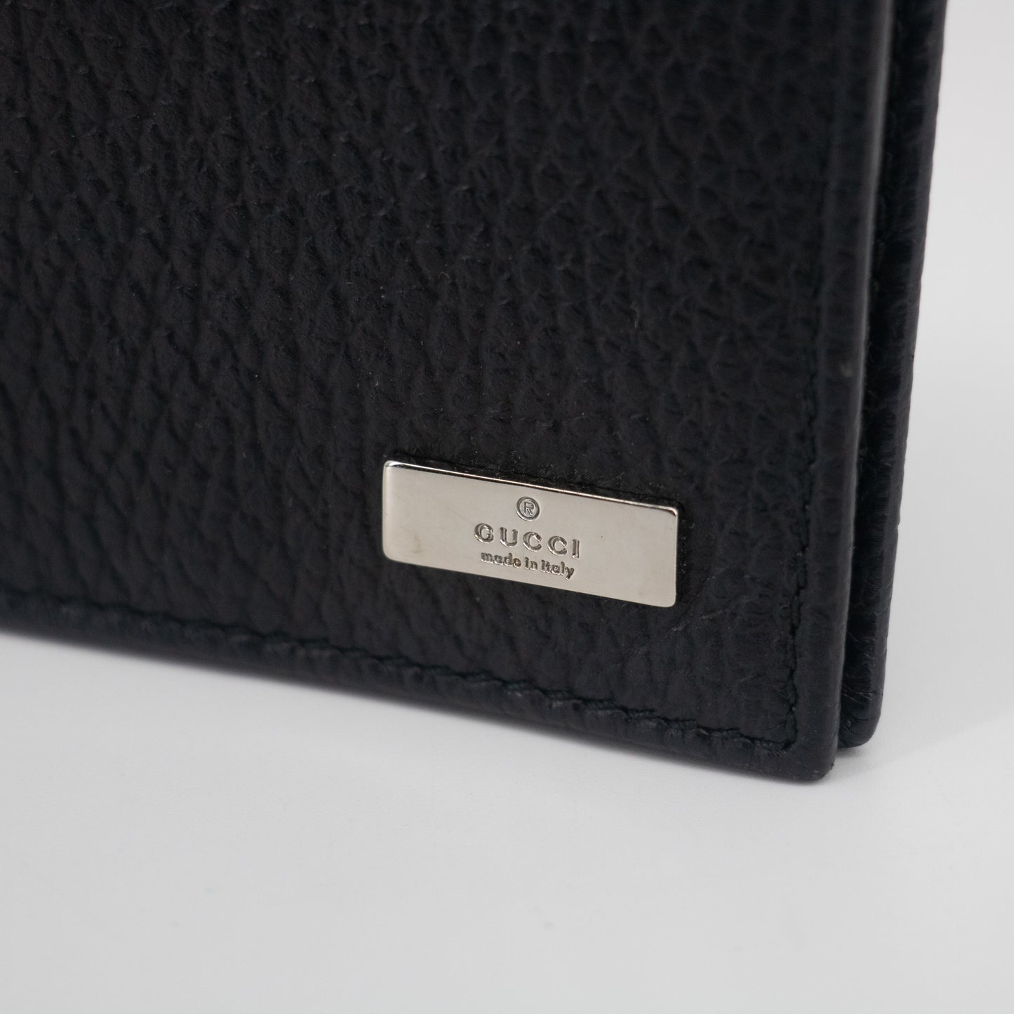 Gucci Black Leather Bifold Wallet #2045