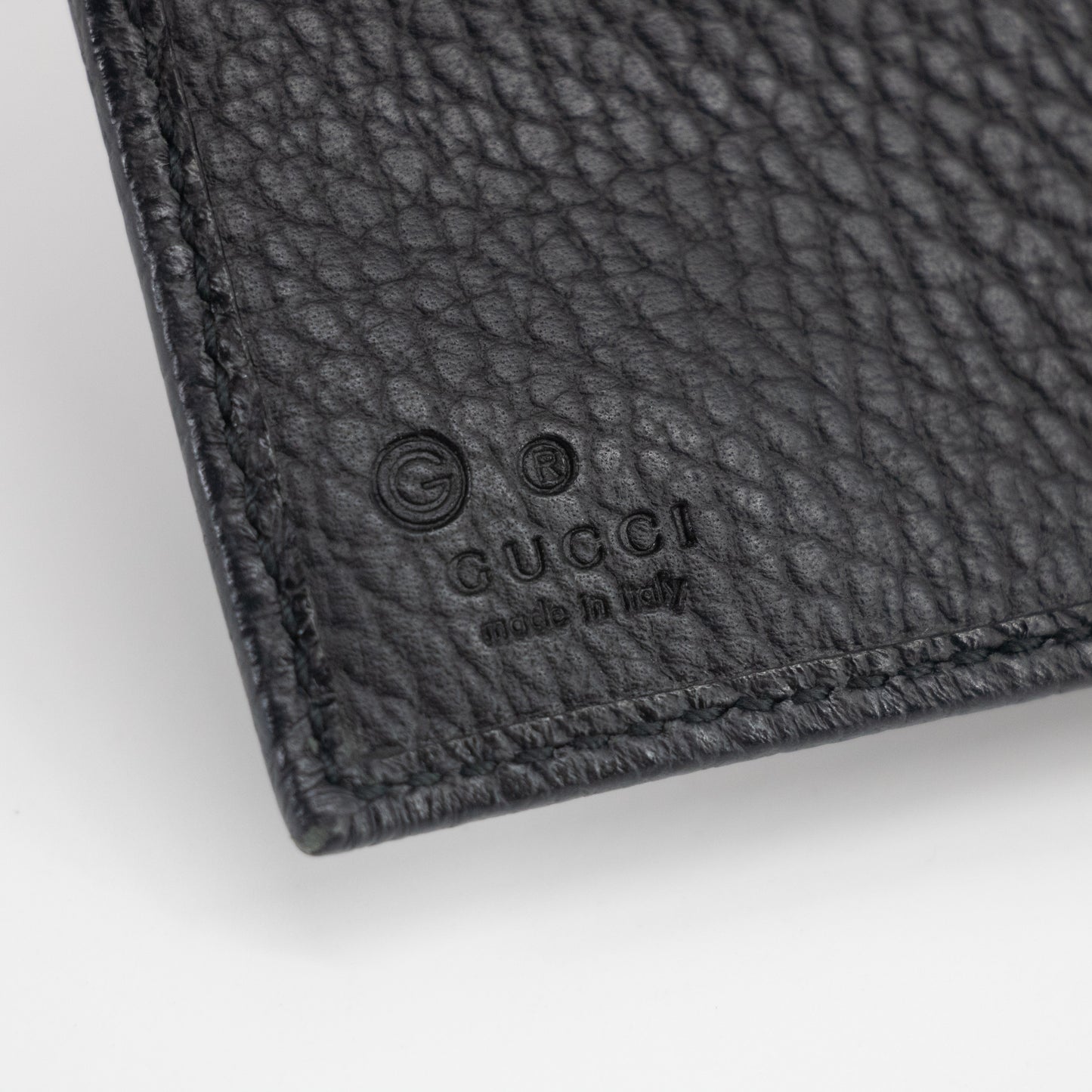 Gucci Black Leather Bifold Wallet #2045