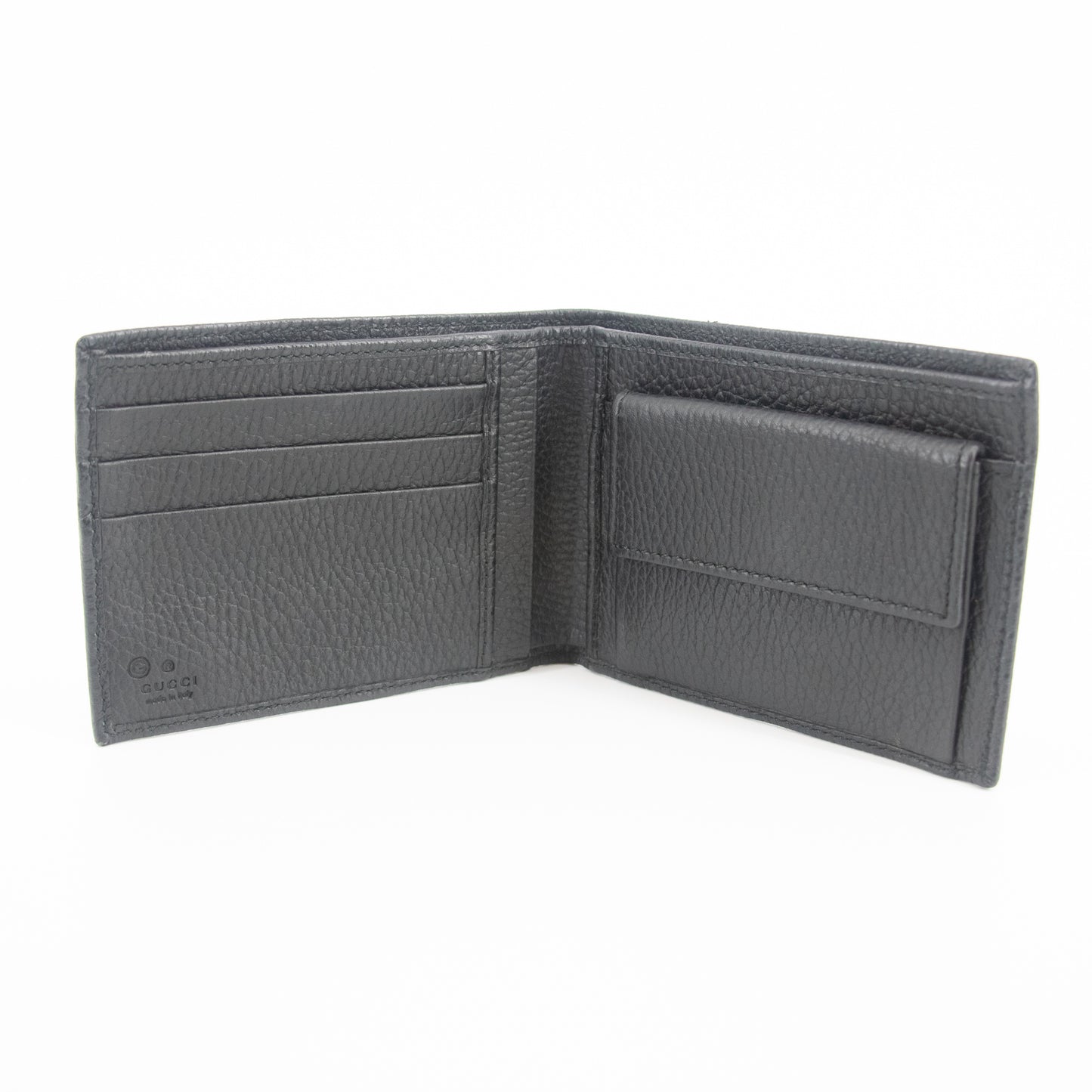 Gucci Black Leather Bifold Wallet #2045