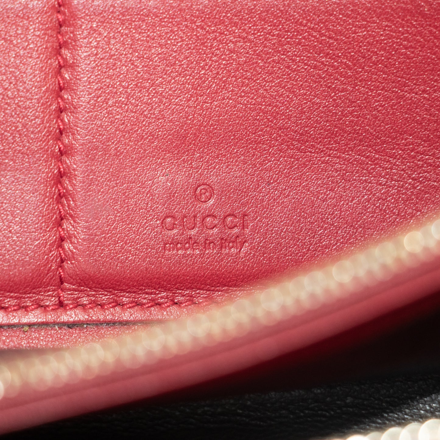 Gucci Brown GG Canvas x Leather Heart Round Zipper Long Wallet #2052