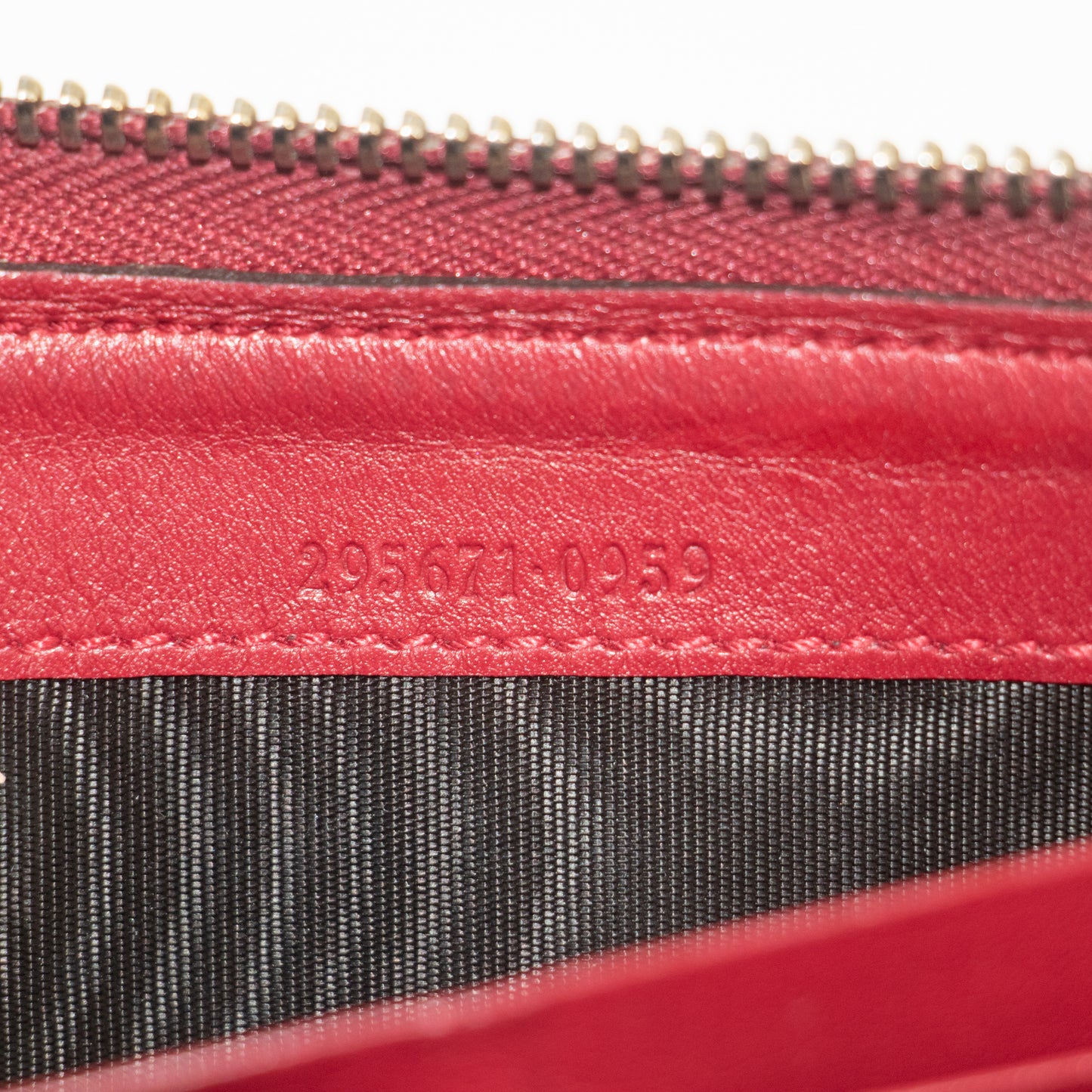 Gucci Brown GG Canvas x Leather Heart Round Zipper Long Wallet #2052