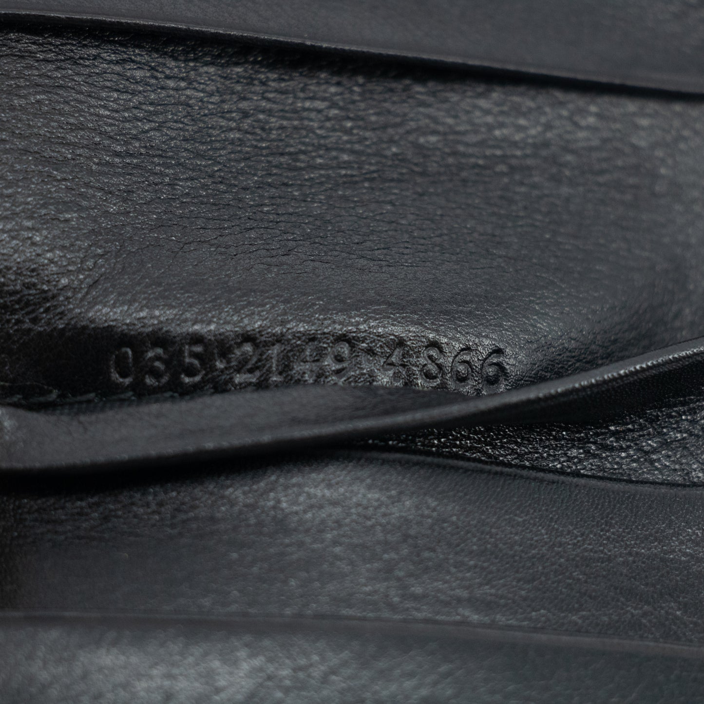 Gucci Black Bamboo Leather Compact Wallet #2060