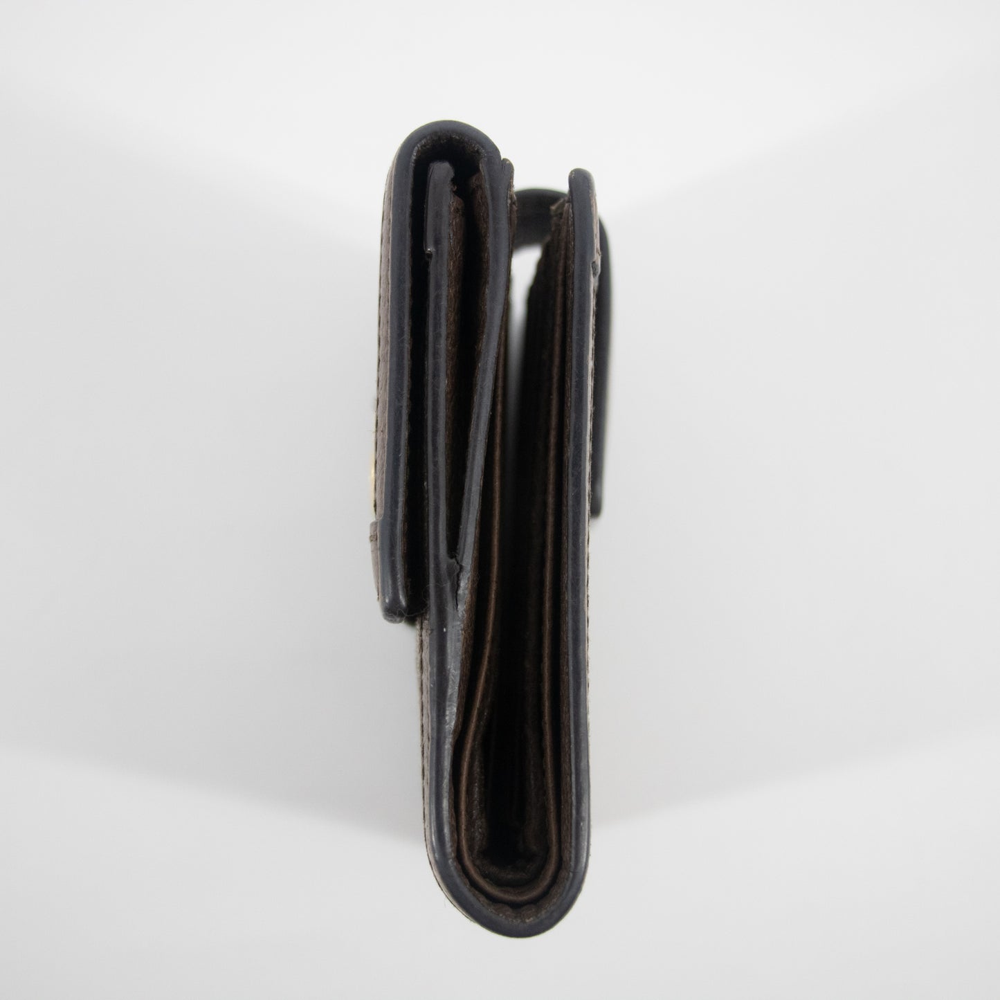 Gucci Brown Ophidia GG Supreme Marmont Sherry Line Compact Wallet #2062