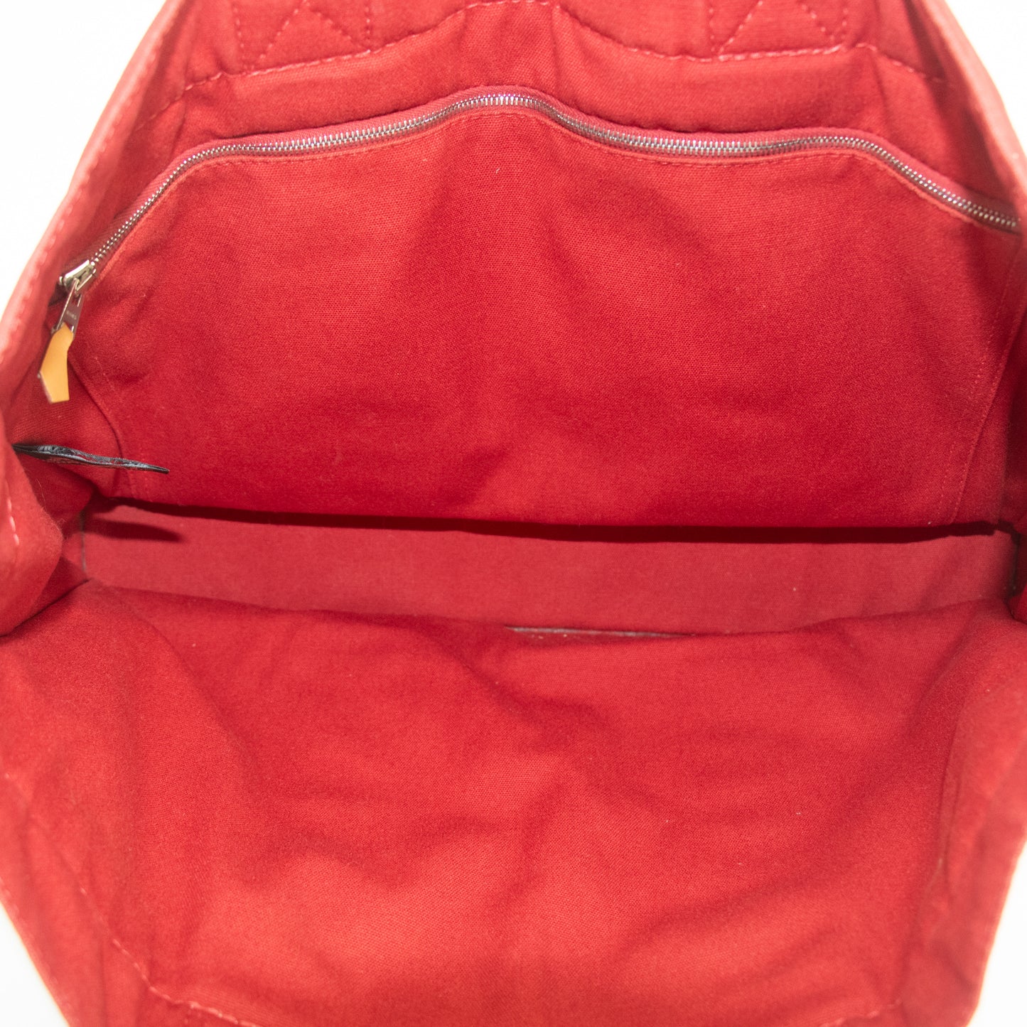 Hermes Red Canvas Fourre-Tout MM Tote #2064