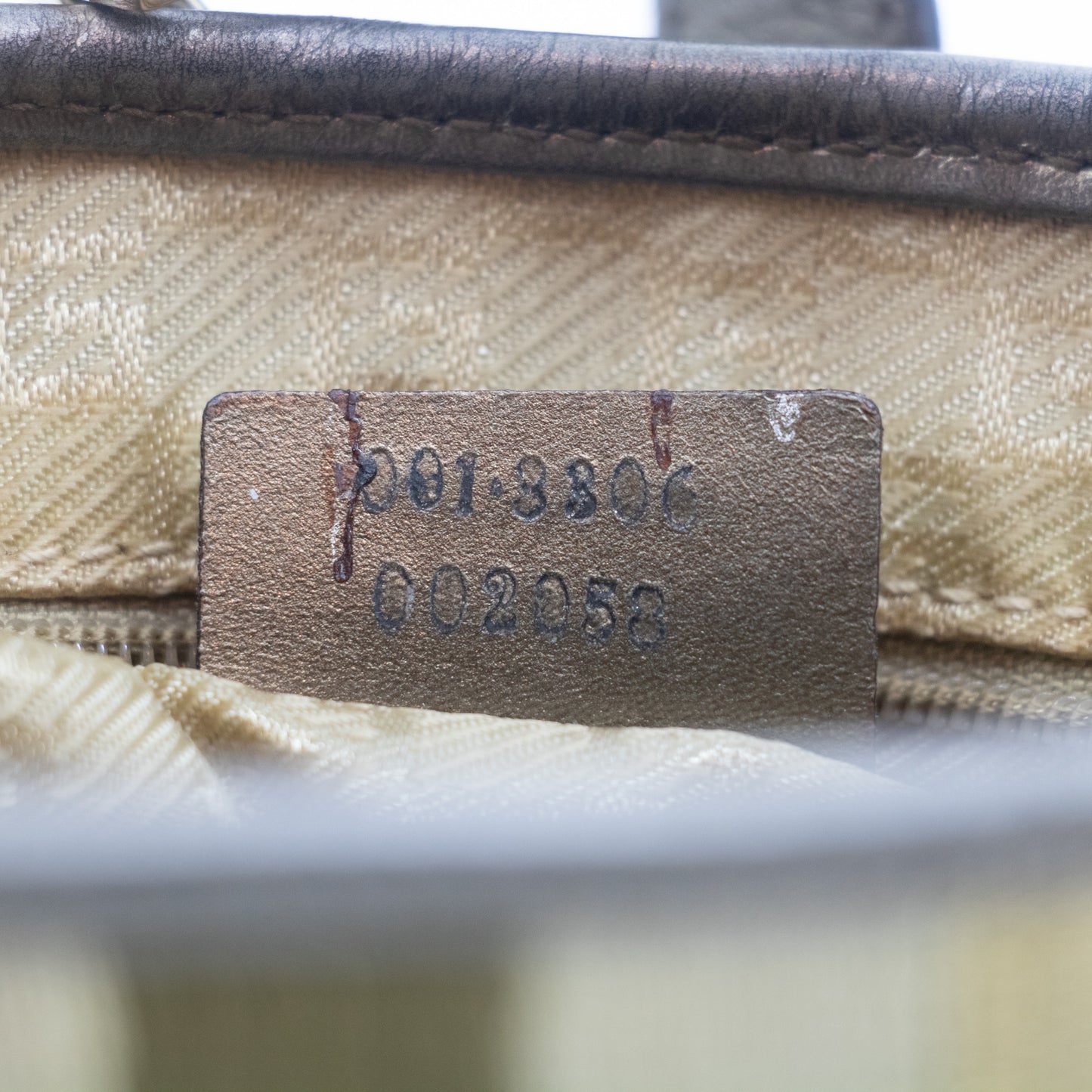 Gucci Gold Canvas / Metallic Brown Leather Jackie Shoulder Bag #2088