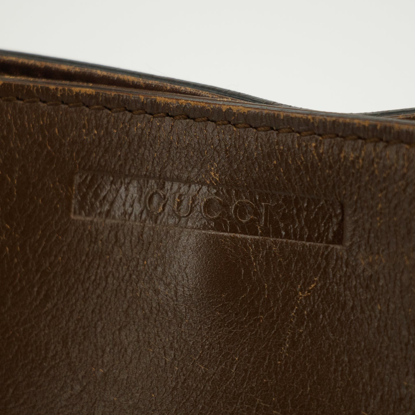 Gucci Brown Leather Tote Bag #2108