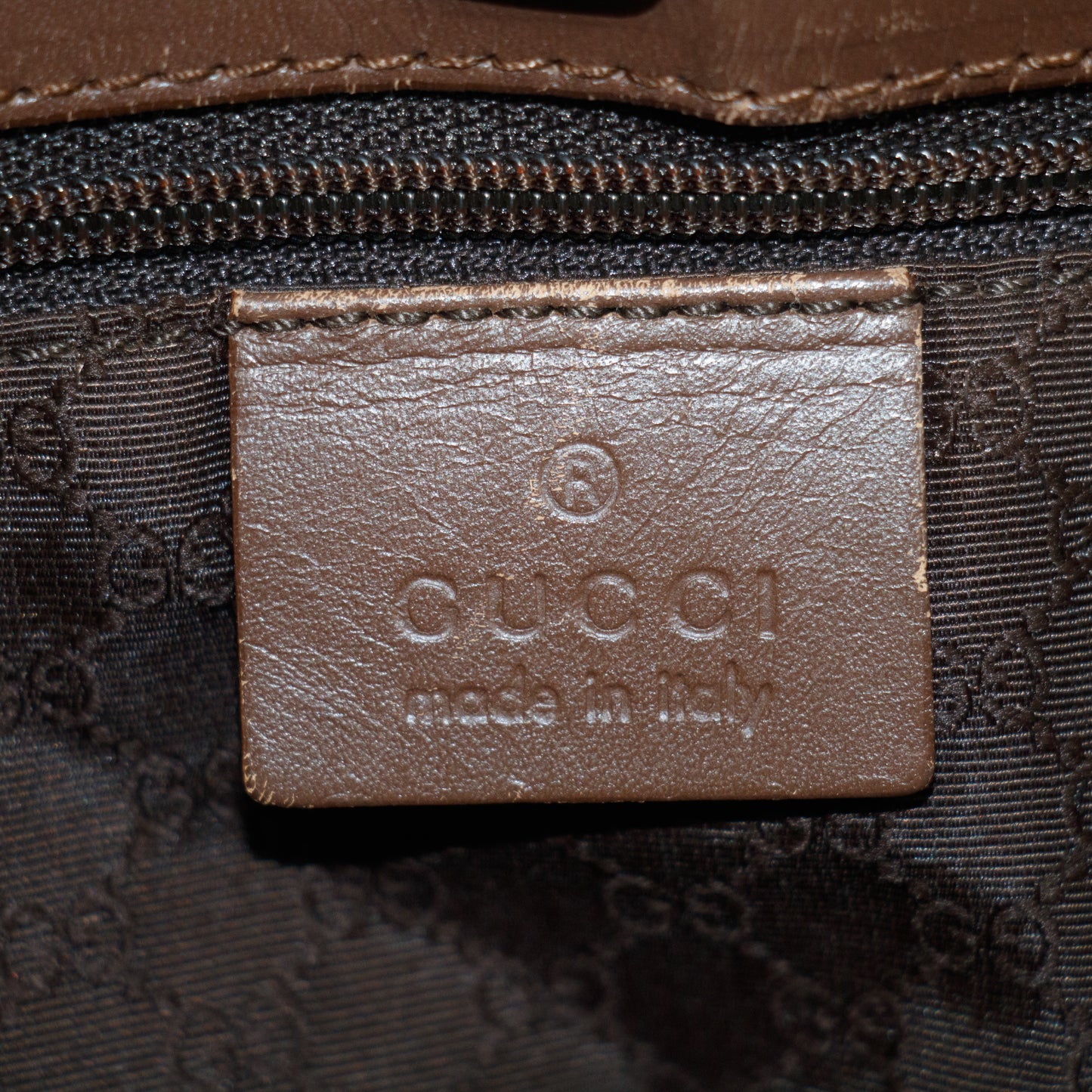 Gucci Brown Leather Tote Bag #2108
