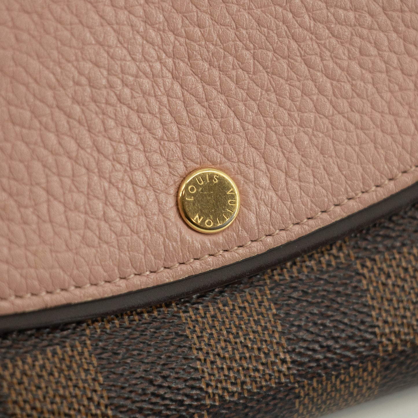 Louis Vuitton Damier Ebene Normandy Long Wallet Pink #2169