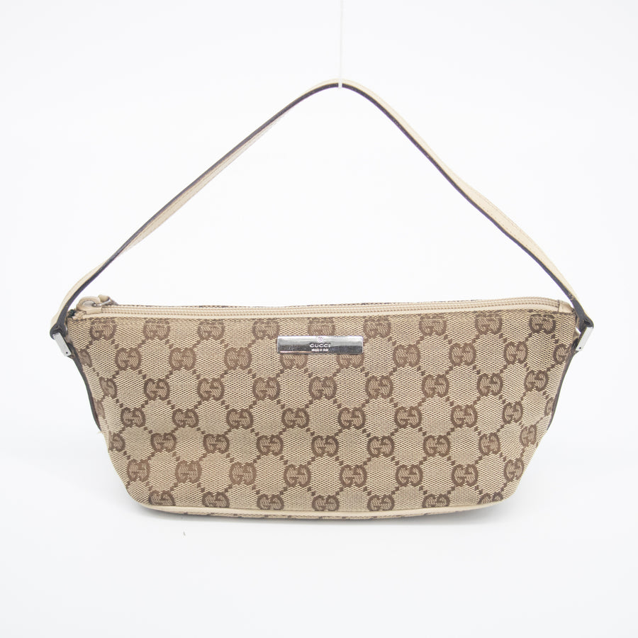 Gucci GG Canvas Brown Boat Pochette #2171