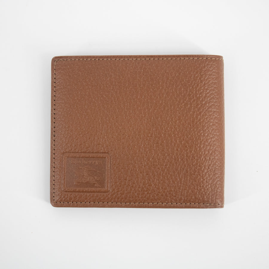 Burberry Brown Leather Bifold Wallet #2173