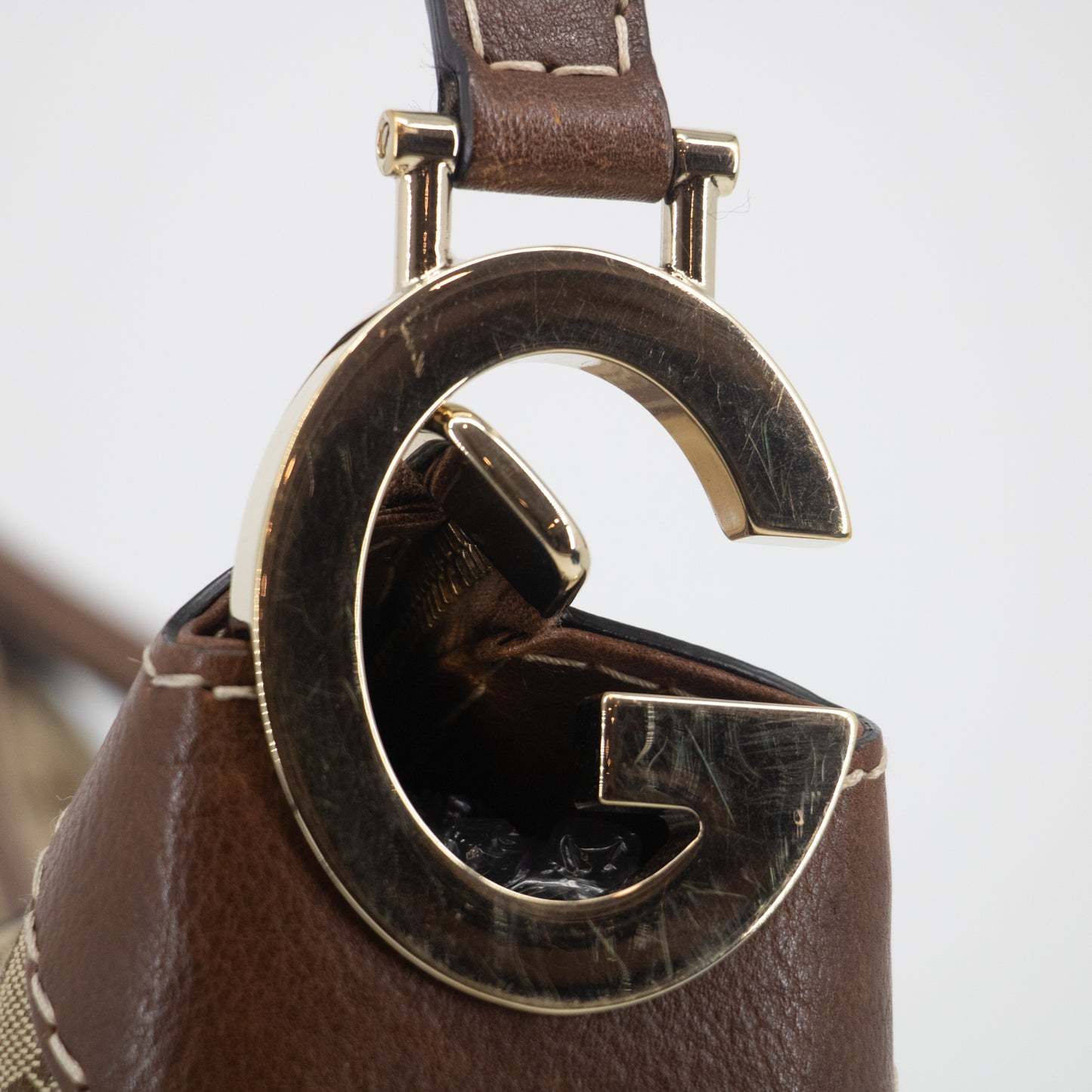 Gucci GG Canvas Charlotte Zip Hobo Shoulder Bag #2182