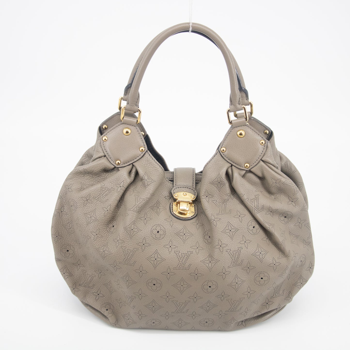 Louis Vuitton Grey Monogram Leather Mahina Large #2199