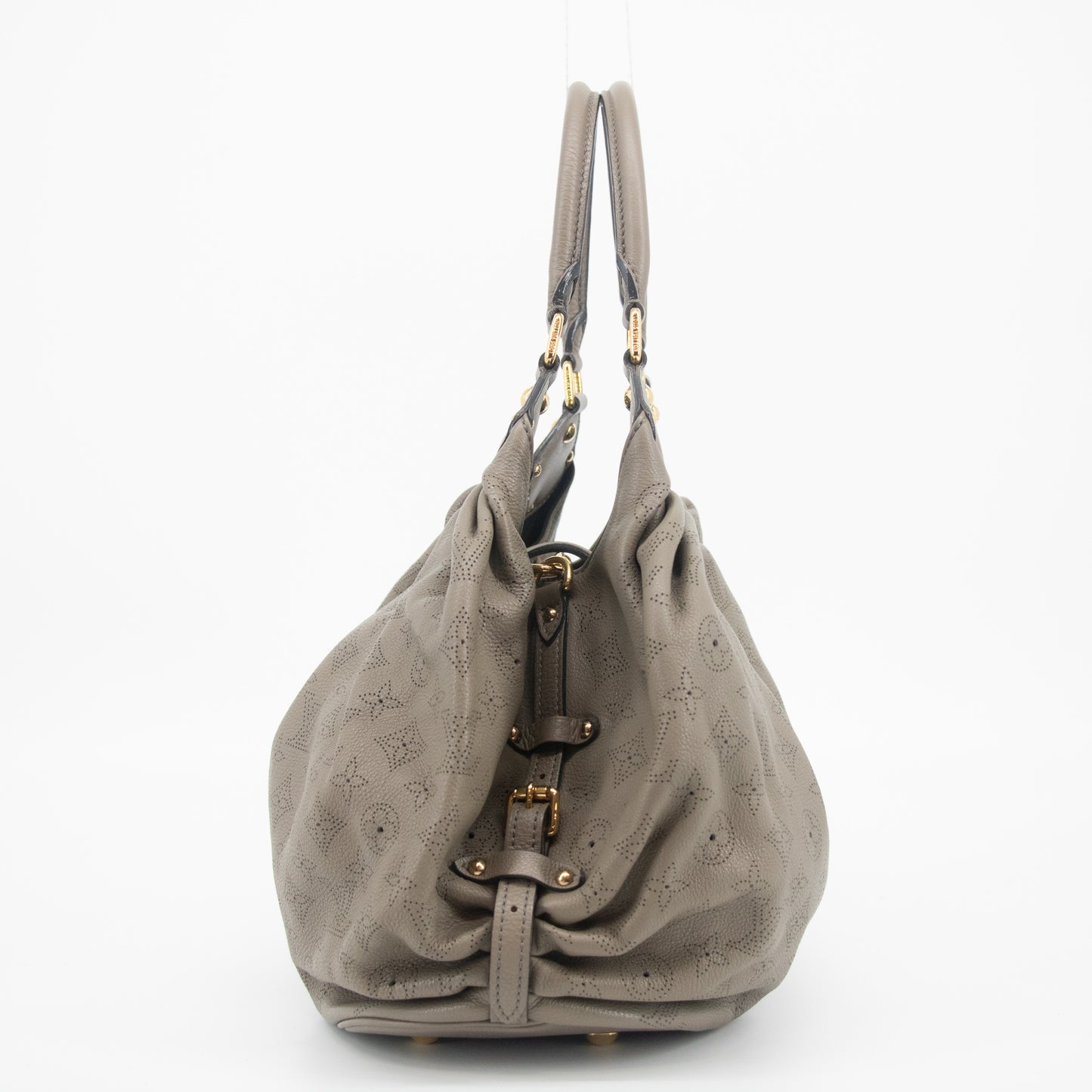Louis Vuitton Grey Monogram Leather Mahina Large #2199
