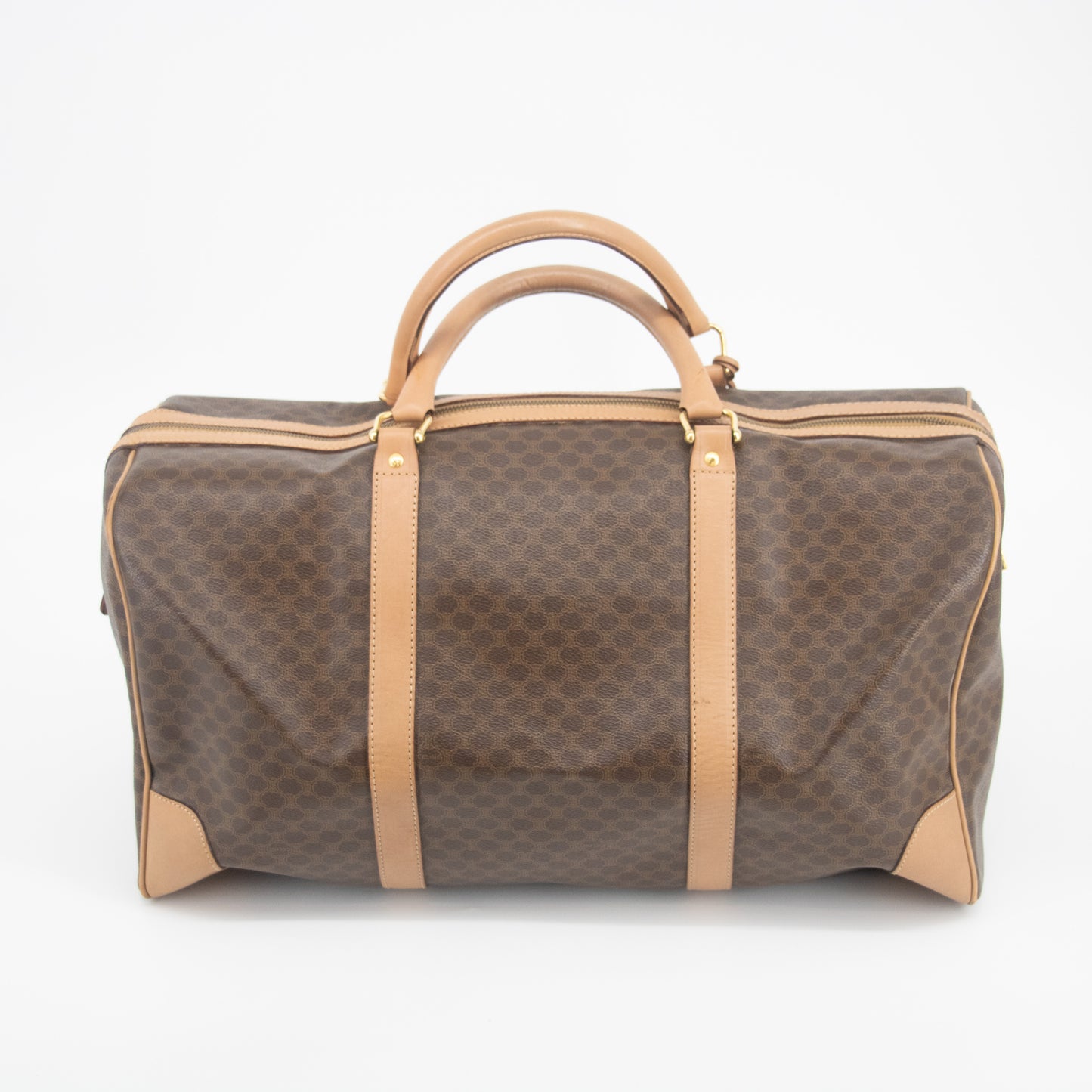 Celine Macadam Pattern Brown Boston Bag #2216