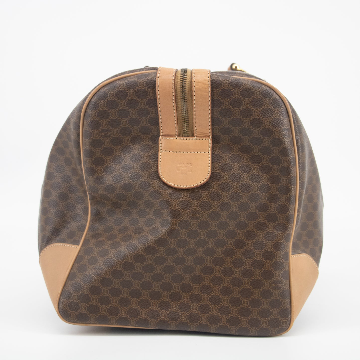 Celine Macadam Pattern Brown Boston Bag #2216