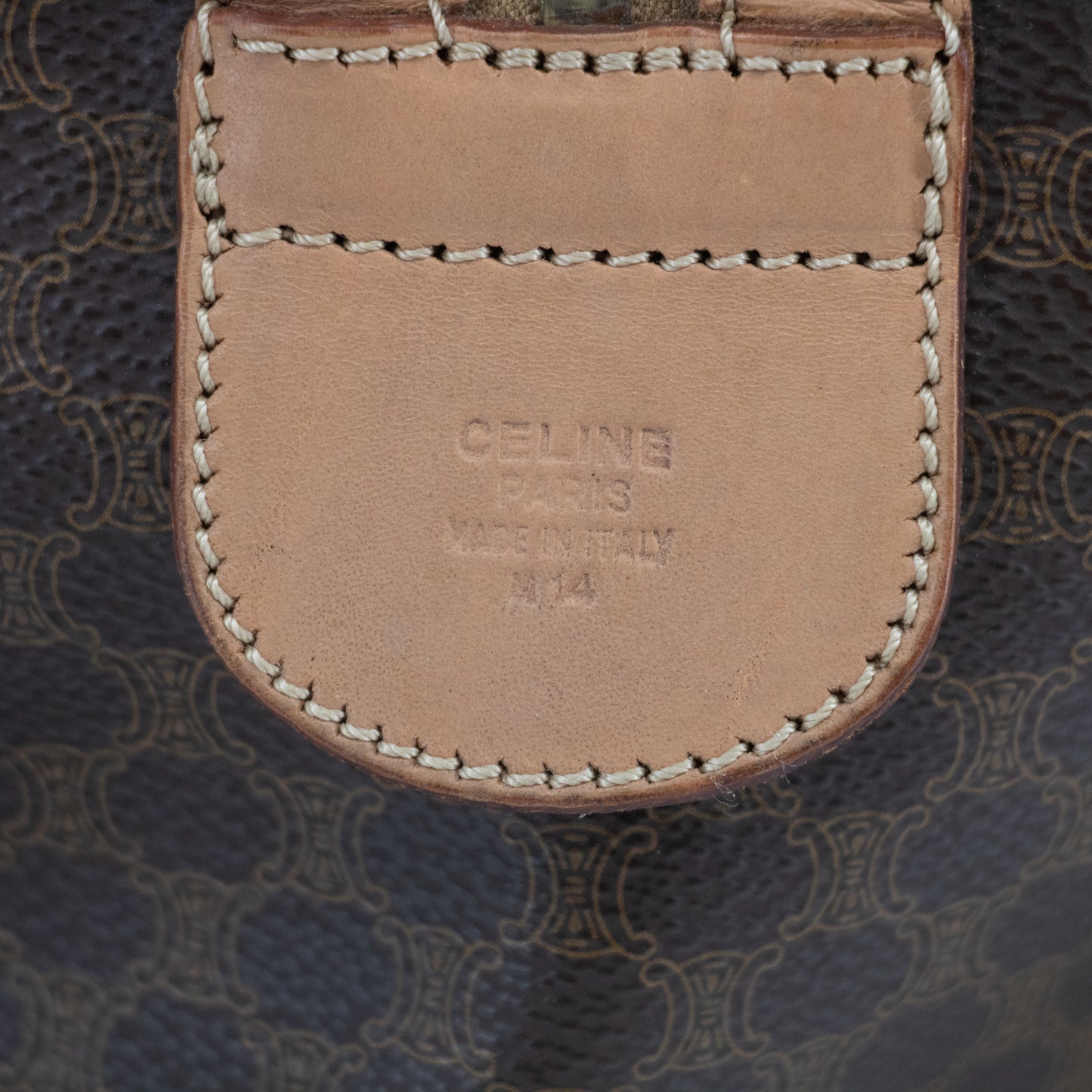 Celine Macadam Pattern Brown Boston Bag #2216