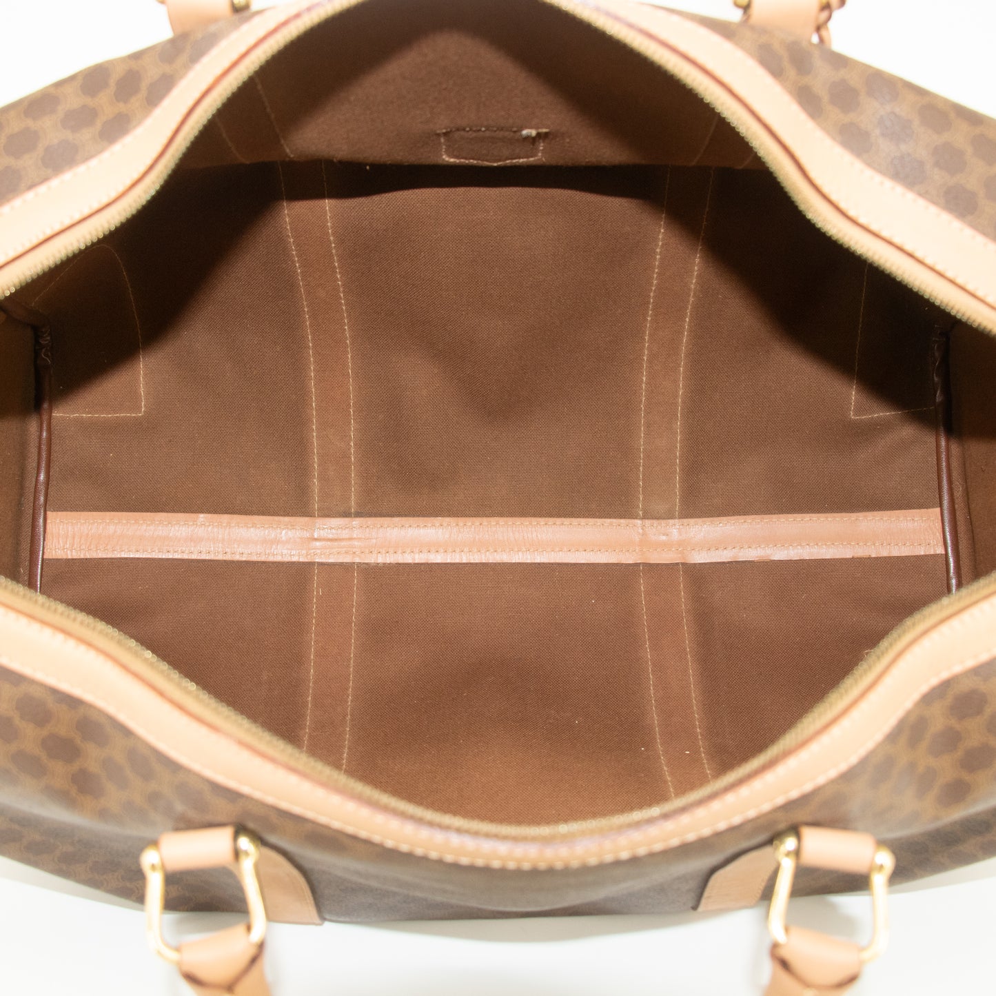 Celine Macadam Pattern Brown Boston Bag #2216