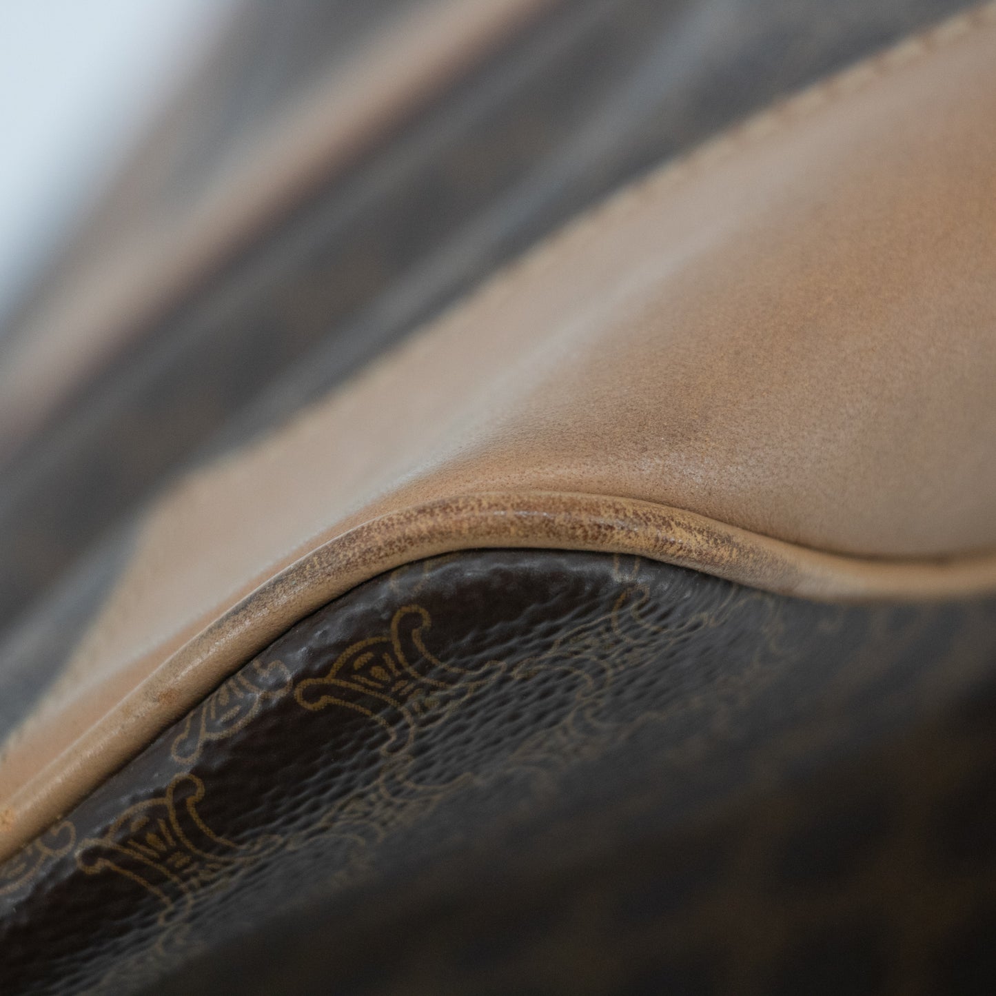 Celine Macadam Pattern Brown Boston Bag #2216