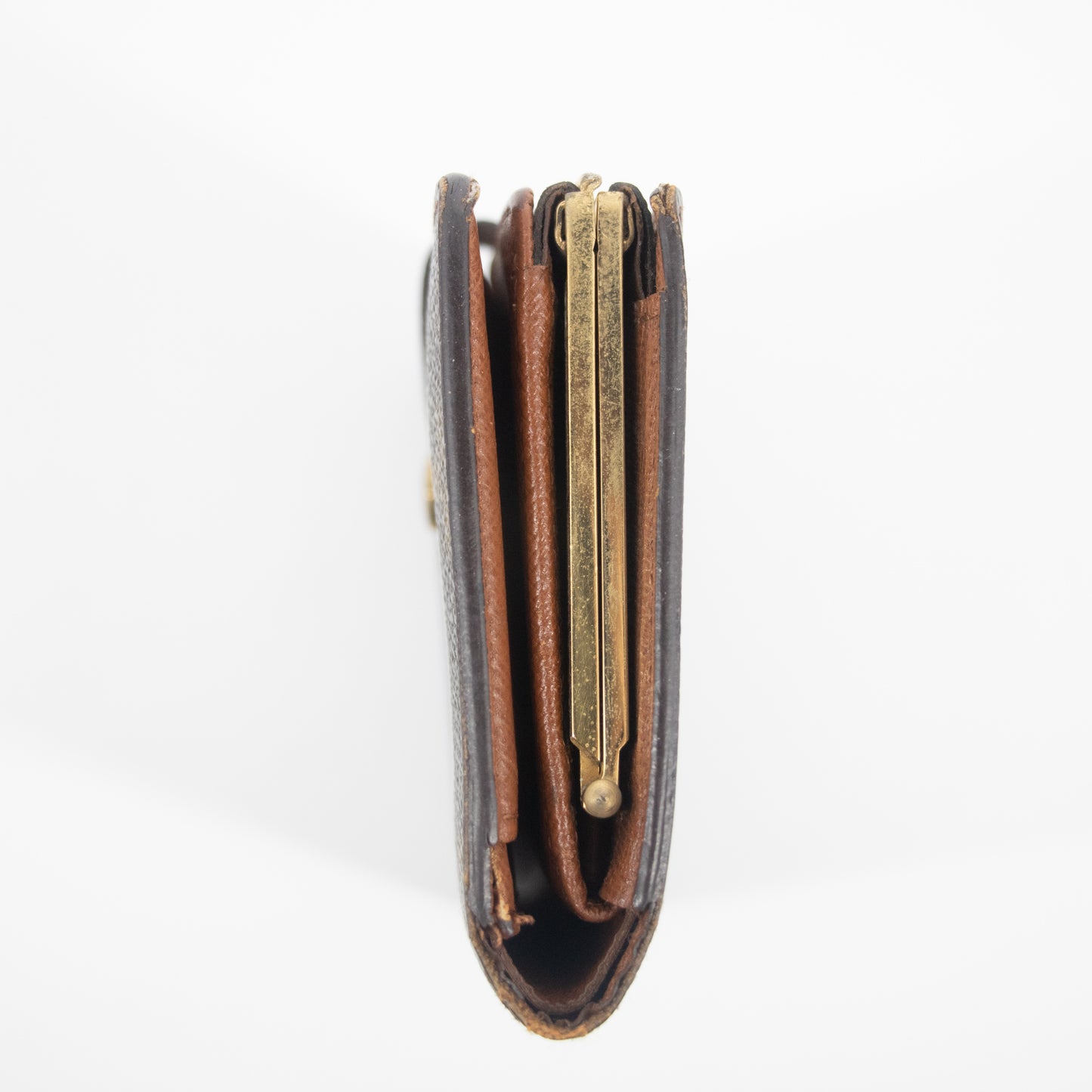 Louis Vuitton Monogram Canvas Kisslock Wallet #2218
