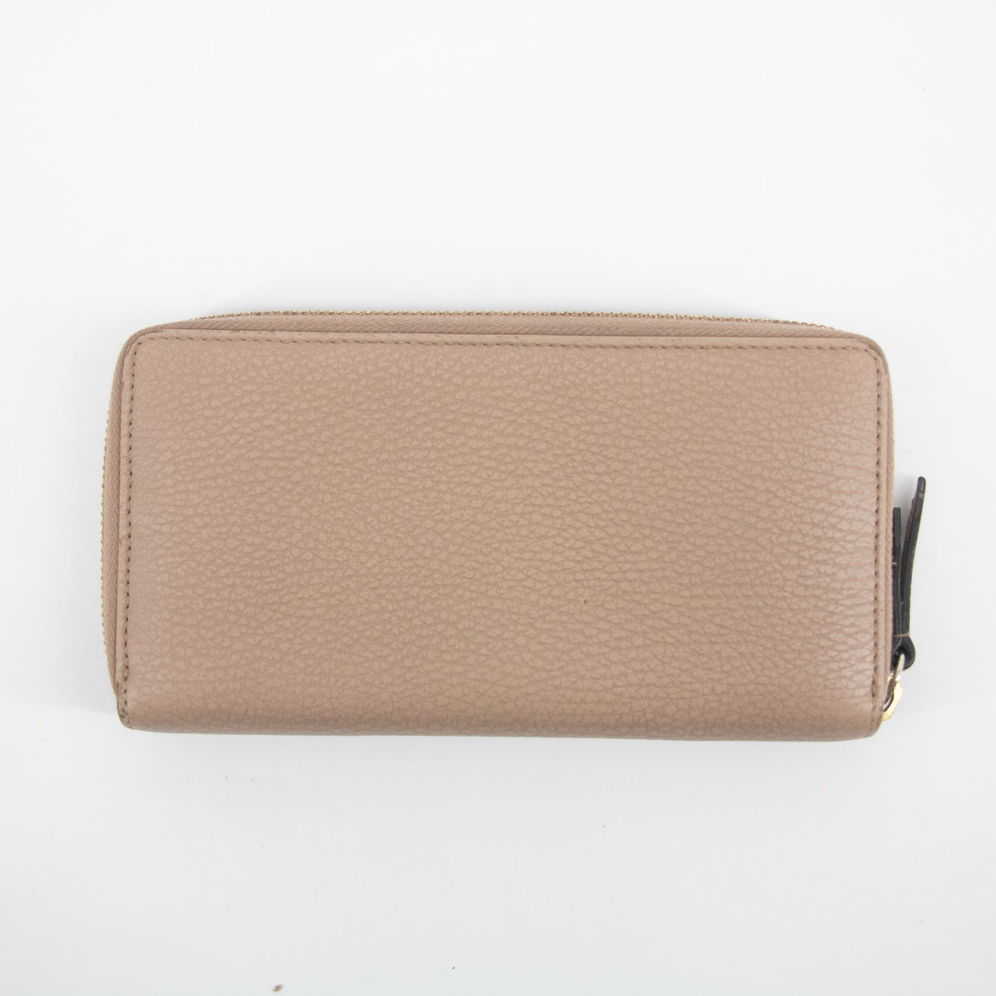 Gucci Beige Pink GG Marmont Leather Round Zip Long Wallet #2239