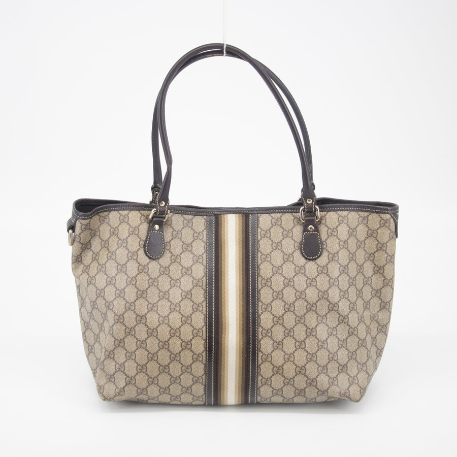 Gucci GG Supreme Canvas Coated Web Tote Bag #2256