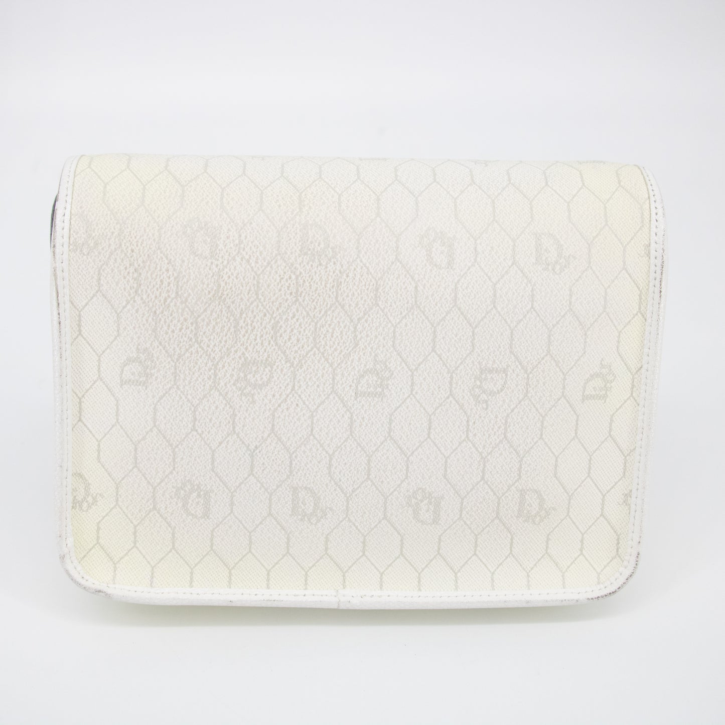 Christian Dior White Honeycomb Pattern Crossbody Bag #2260
