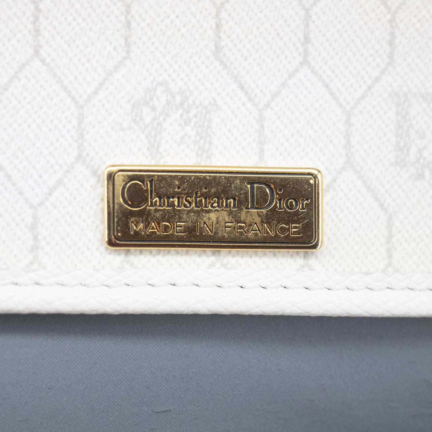 Christian Dior White Honeycomb Pattern Crossbody Bag #2260