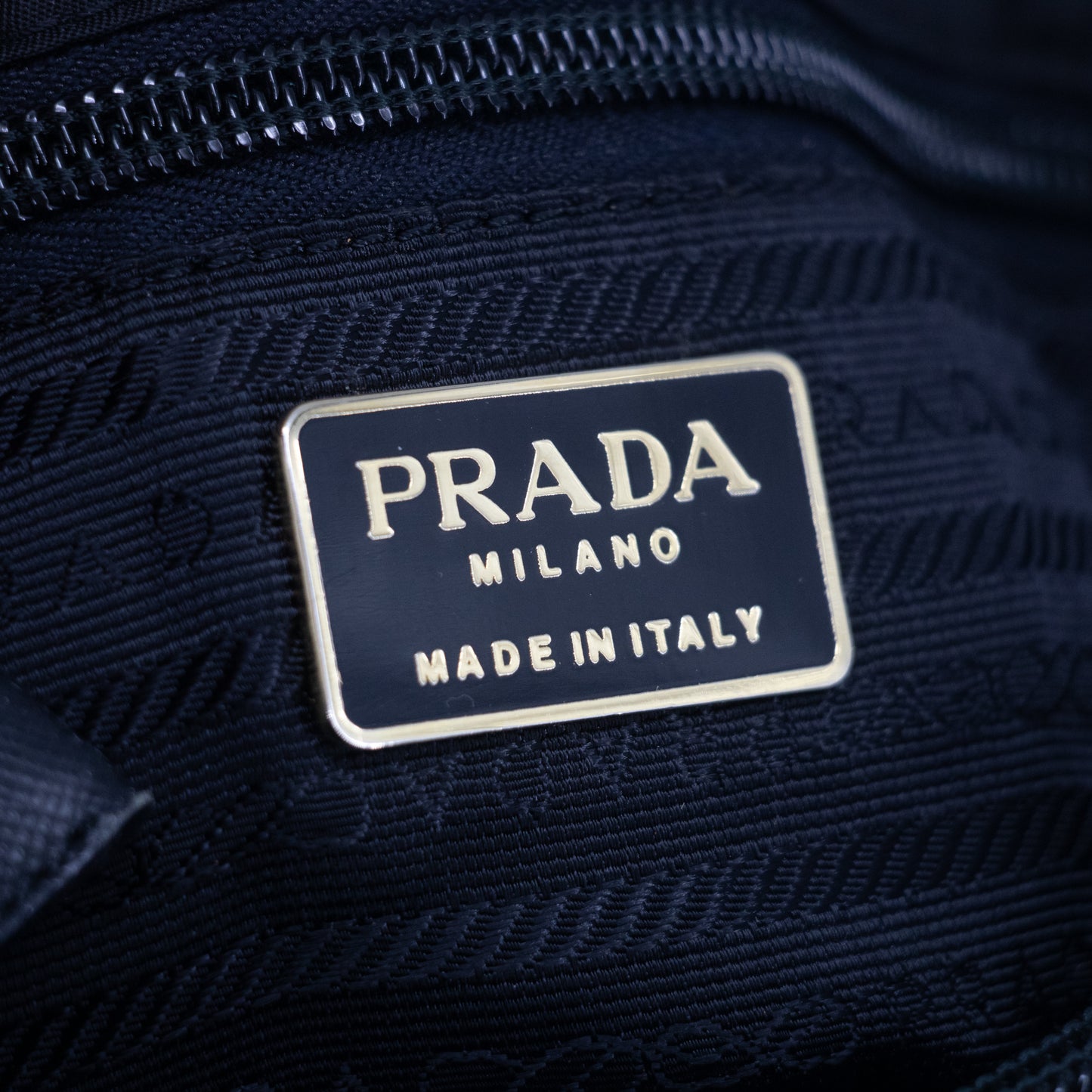 Prada Black Tessuto Nylon Chain Shoulder Bag #2263