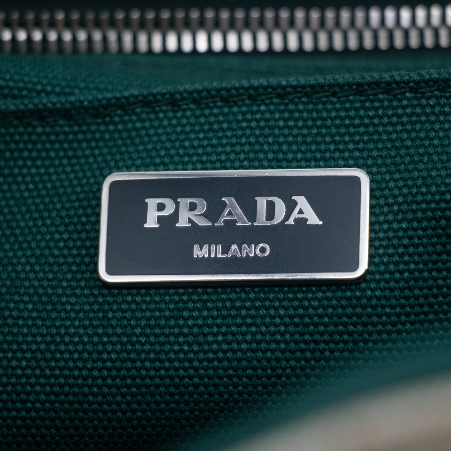 Prada Beige x Green Canapa Canvas x Satin Flower Tote Bag #2265