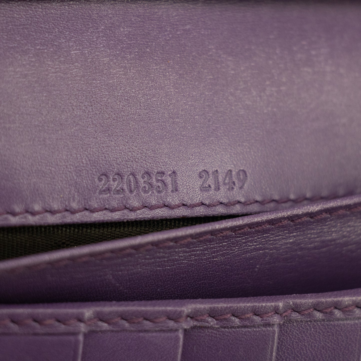 Gucci Purple Leather Jackie Long Wallet #2269