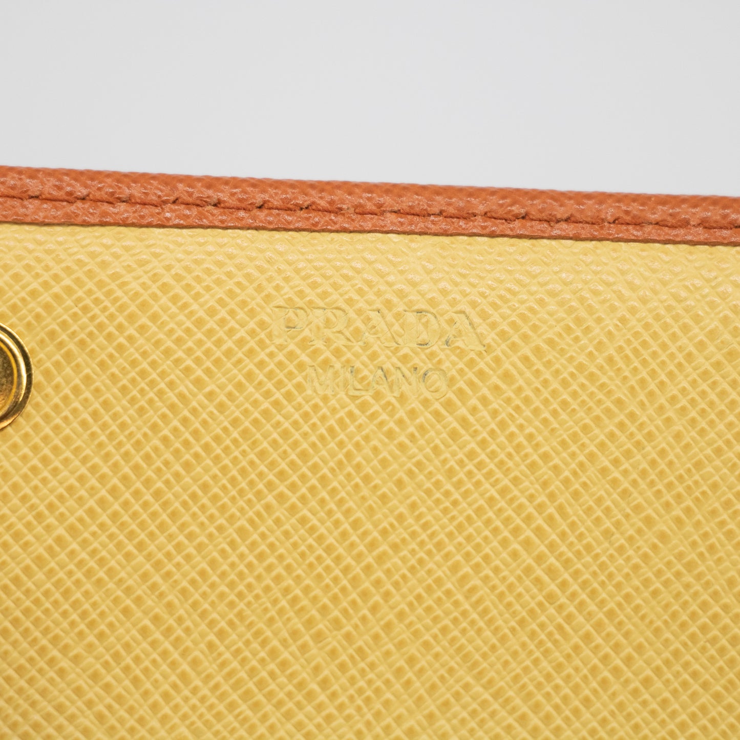 Prada Orange Saffiano Leather Long Wallet #2270
