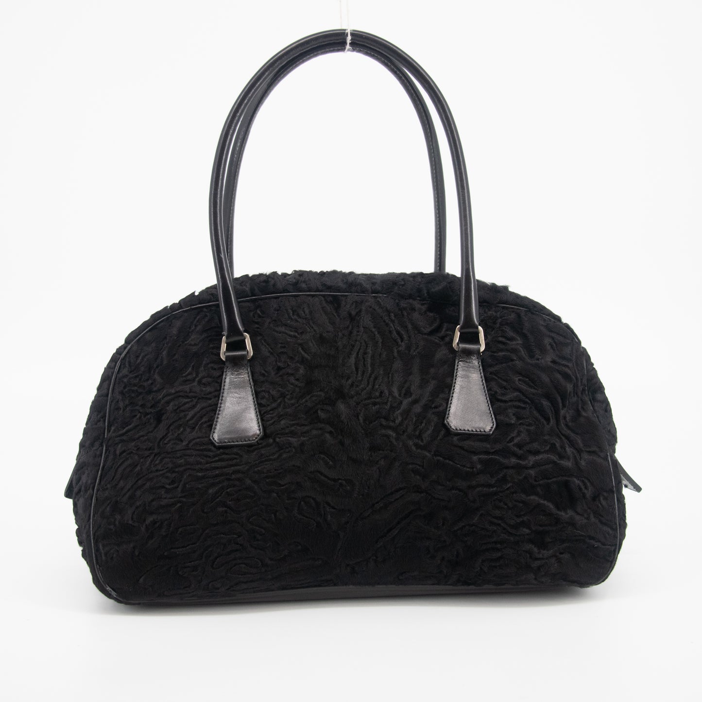 Prada Black Fur Boston Bag #2272