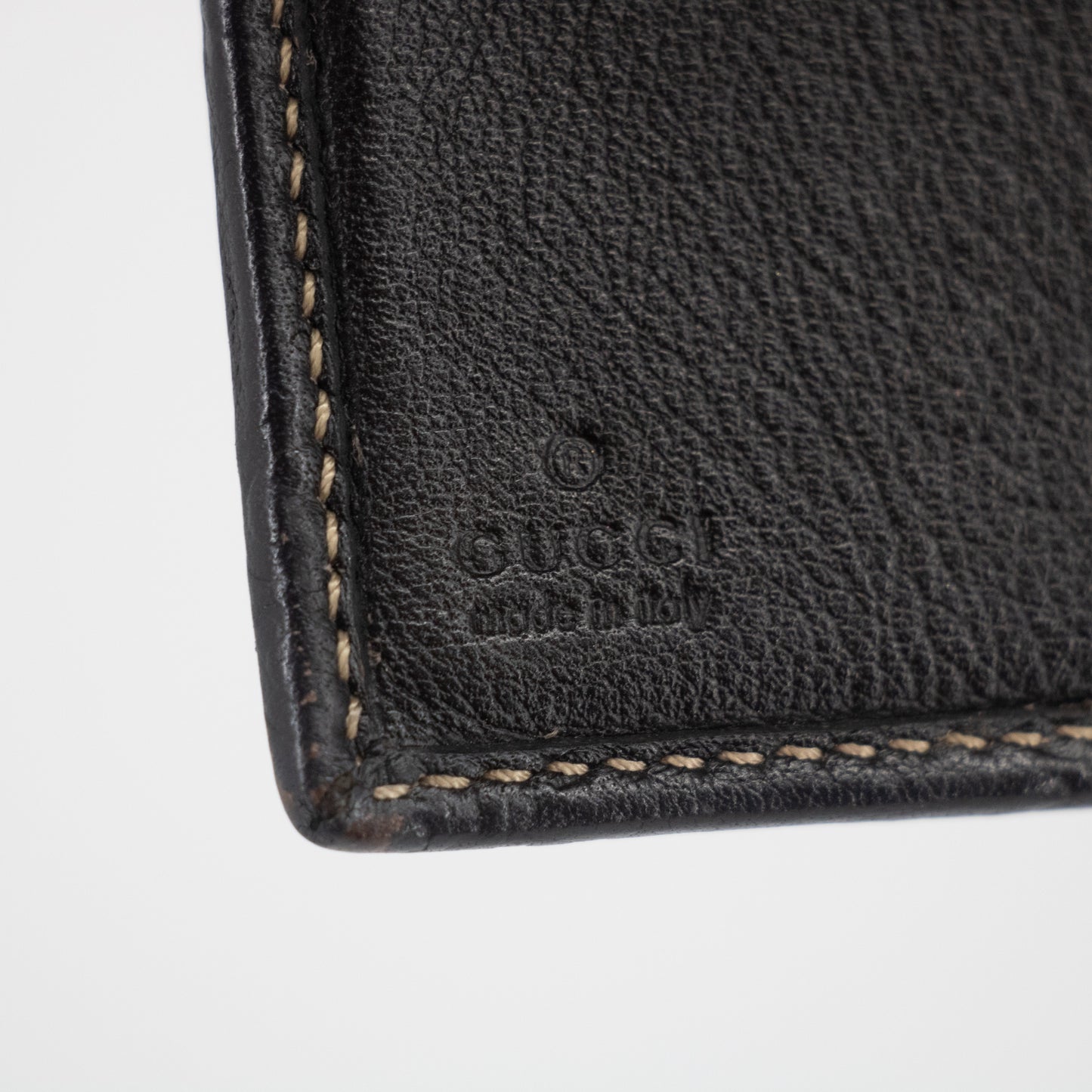 Gucci Black Guccisima Leather Compact Wallet #2284