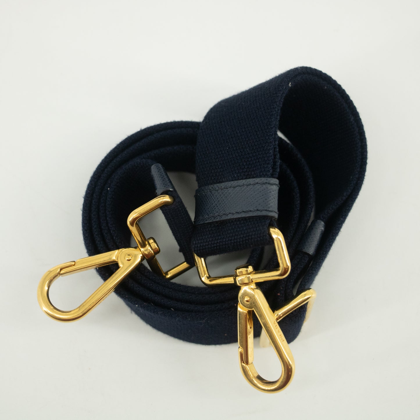 Prada Navy Canvas Capapa Logo Tote Small 2Way Handbag #2314